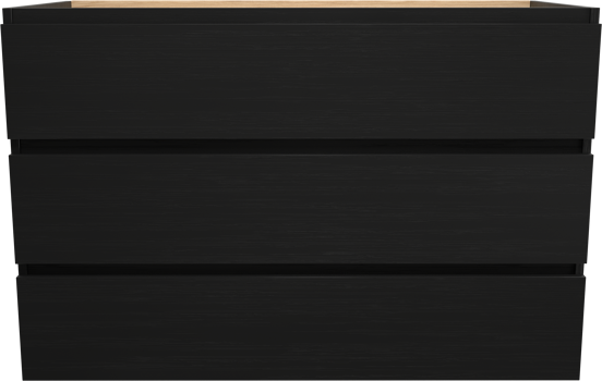 Balmani Lucida meuble sous-vasque a poser 120 x 55 cm chêne noir 3 tiroirs