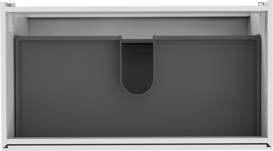 Storke Edge meuble sous-vasque suspendu 95 x 52 cm blanc brillant 2 tiroirs