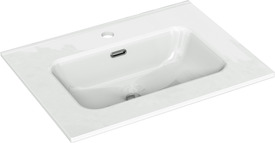 Linie Baro plan simple porcelaine blanc brllant 60 x 46 cm