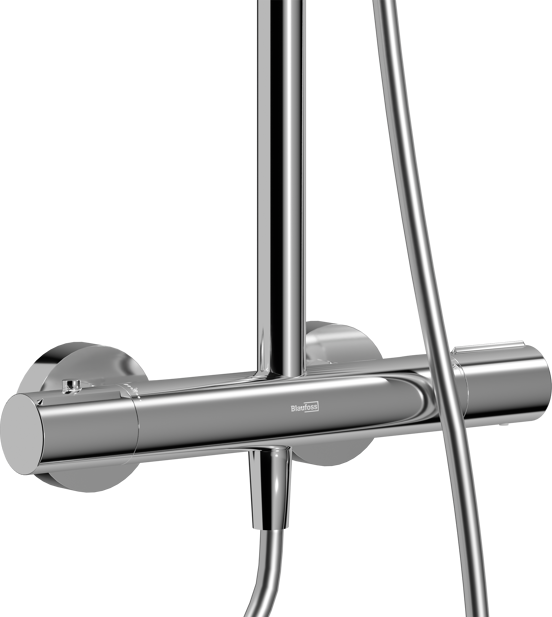Blaufoss Onos 250 thermostatische kraan regendoucheset glanzend chroom