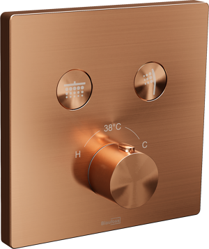 Blaufoss Smartbox Switch-Line thermostat encastrable 2 sorties Brushed Rosegold incl élément intégré