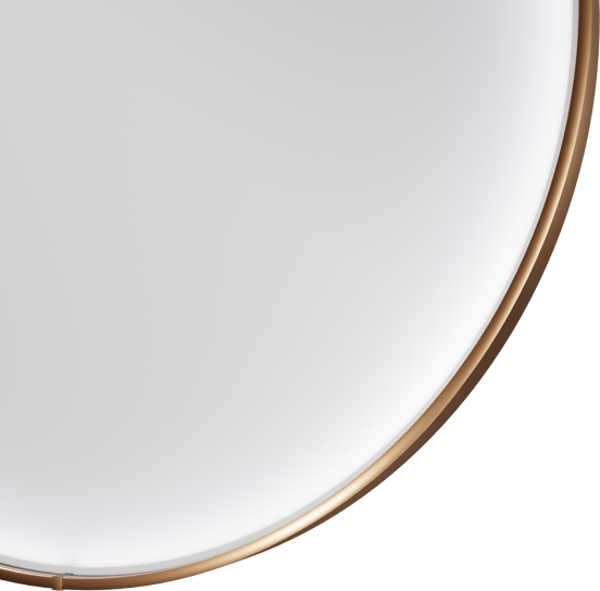 Balmani Secret rond badkamerspiegel Brushed RoseGold Ø 90 cm met spiegelverlichting en anti-damp