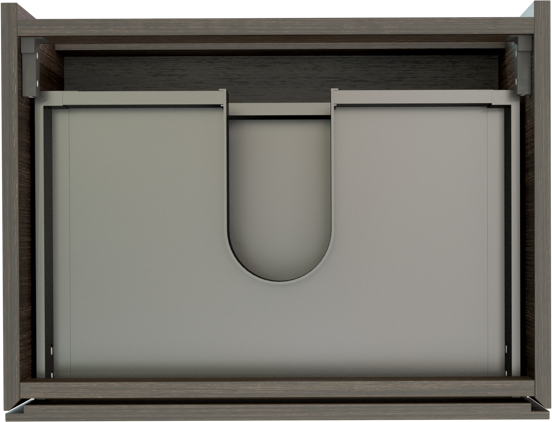 Storke Edge zwevende wastafelonderkast 60 x 46 cm donkere eiken 2 lades