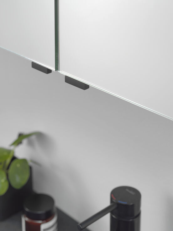 Balmani Oberture XS 2 pièces poignée pour armoire de toilette noir mat