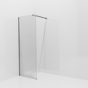 Balmani Modular douche à l'italienne: 80 x 200 cm, Ribs, avec coating, Profil Brushed GunMetal
