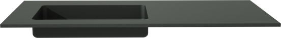 Storke Scuro Waschtisch, links, Quarz matt, 120 x 52 cm, Schrankkombination 45 cm