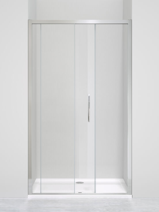 Luca Varess Senses douche schuifdeur 120 x 200 cm helder glas glanzend chroom profiel