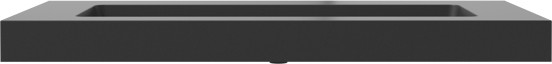Storke Scuro High enkele wastafel mat kwarts 120 x 52 cm