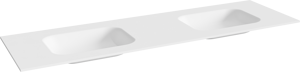 Balmani Tablo Arcato dubbele wastafel matte Solid Surface 180 x 55 cm, inclusief crepine