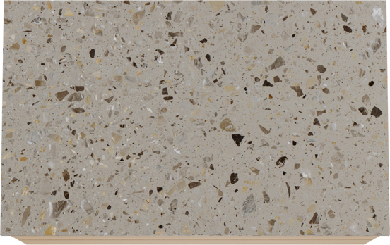 Balmani Mitra zwevend badkamermeubel 90 x 55 cm natuur eik met Stretto enkel tablet in terrazzo greige terrazzo