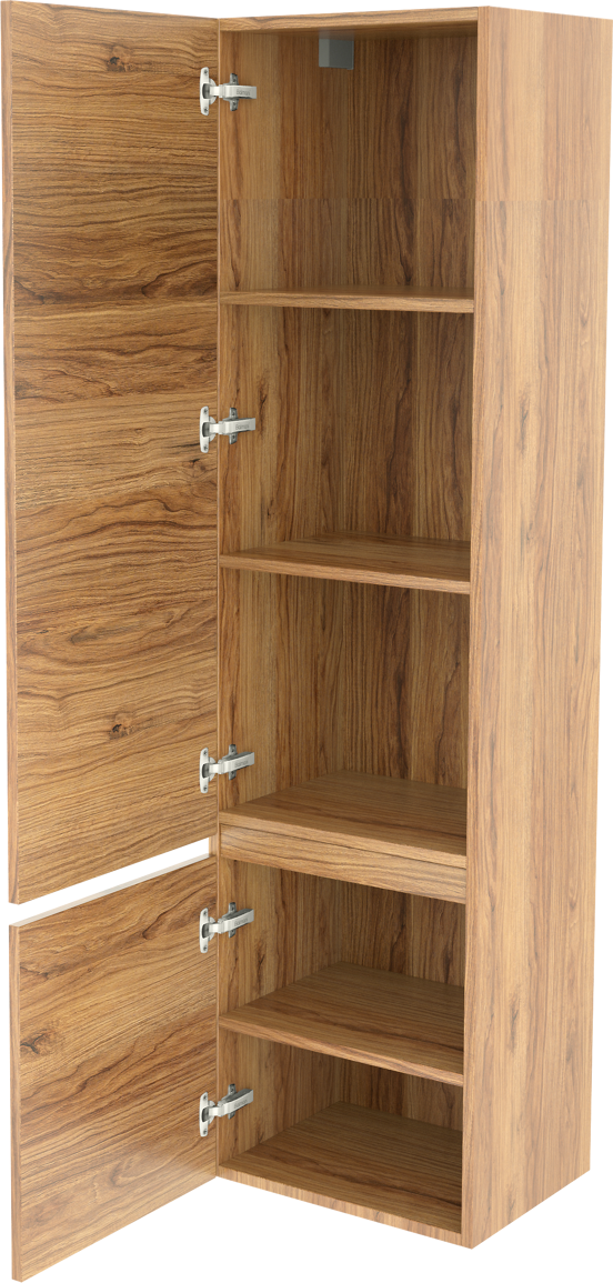 Balmani Lucida Badhochschrank: Hängend, links, Teak, 45 x 35 x 169 cm