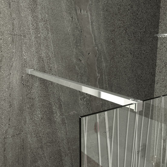 Balmani Modular inloopdouche 160 x 200 cm mikado glas glanzend chroom profiel