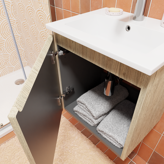Storke Ribs hängend Bad-Unterschrank 45 x 35 cm eiche rauh