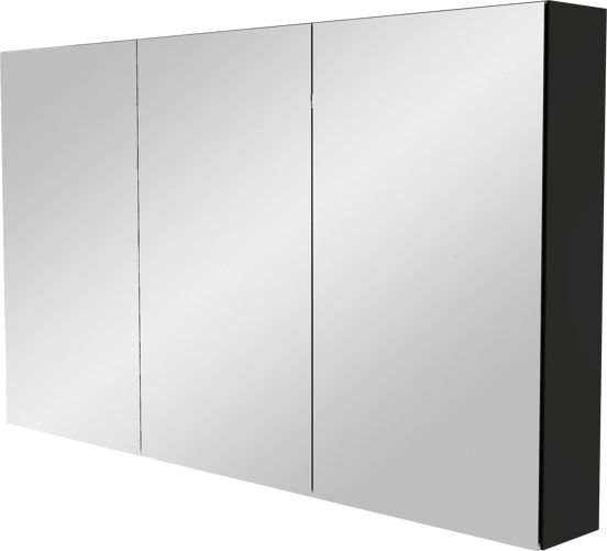 Storke Reflecta spiegelkast 130 x 75 cm mat zwart