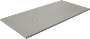 Luca Varess Classy receveur de douche 180 x 90 cm marbre composite gris clair mat structure rock