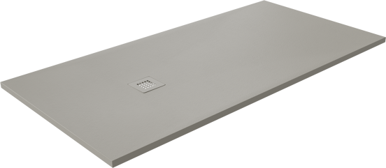 Luca Varess Classy duschwanne 180 x 90 cm  marmorkomposit Hellgrau matt rockstruktur