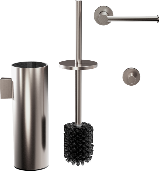 Blaufoss Harmony WC-Zubehör-Set, Brushed CoolMetal