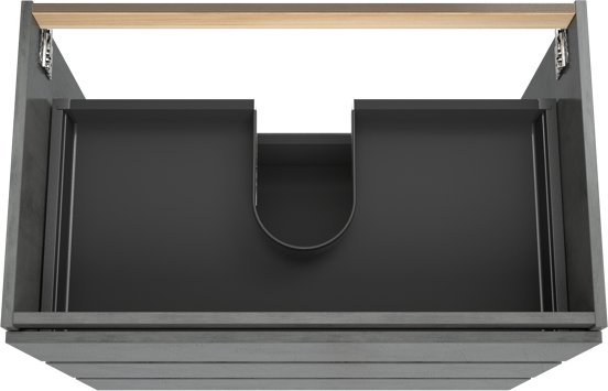 Balmani Lucida meuble sous-lavabo a poser 90 x 55 cm béton gris foncé 3 tiroirs