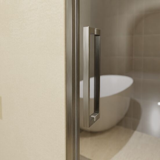 Balmani Senses Design douche schuifdeur rechts 160 cm x 210 cm Reflex spiegelglas, Brushed GunMetal profielen