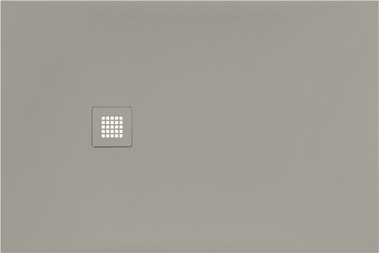 Luca Varess Classy duschwanne 120 x 80 cm marmorkomposit  Hellgrau matt rockstruktur