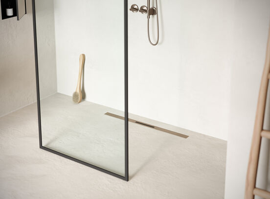 Easy Drain R-Line Clean Color Duschrinne 70cm Brushed Red Gold