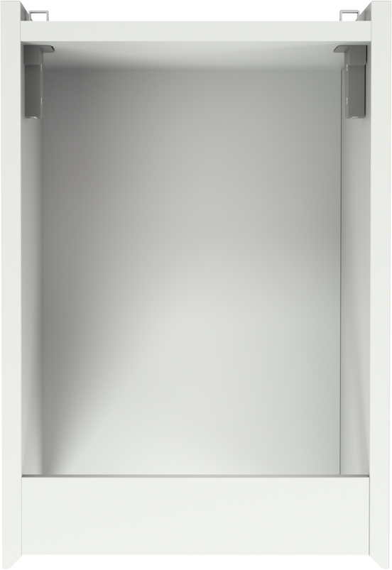 Storke Edge zwevende wastafelonderkast 35 x 52 cm mat wit met 2 open nissen