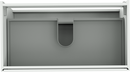 Storke Edge meuble sous-vasque suspendu 95 x 52 cm blanc mat 2 tiroirs