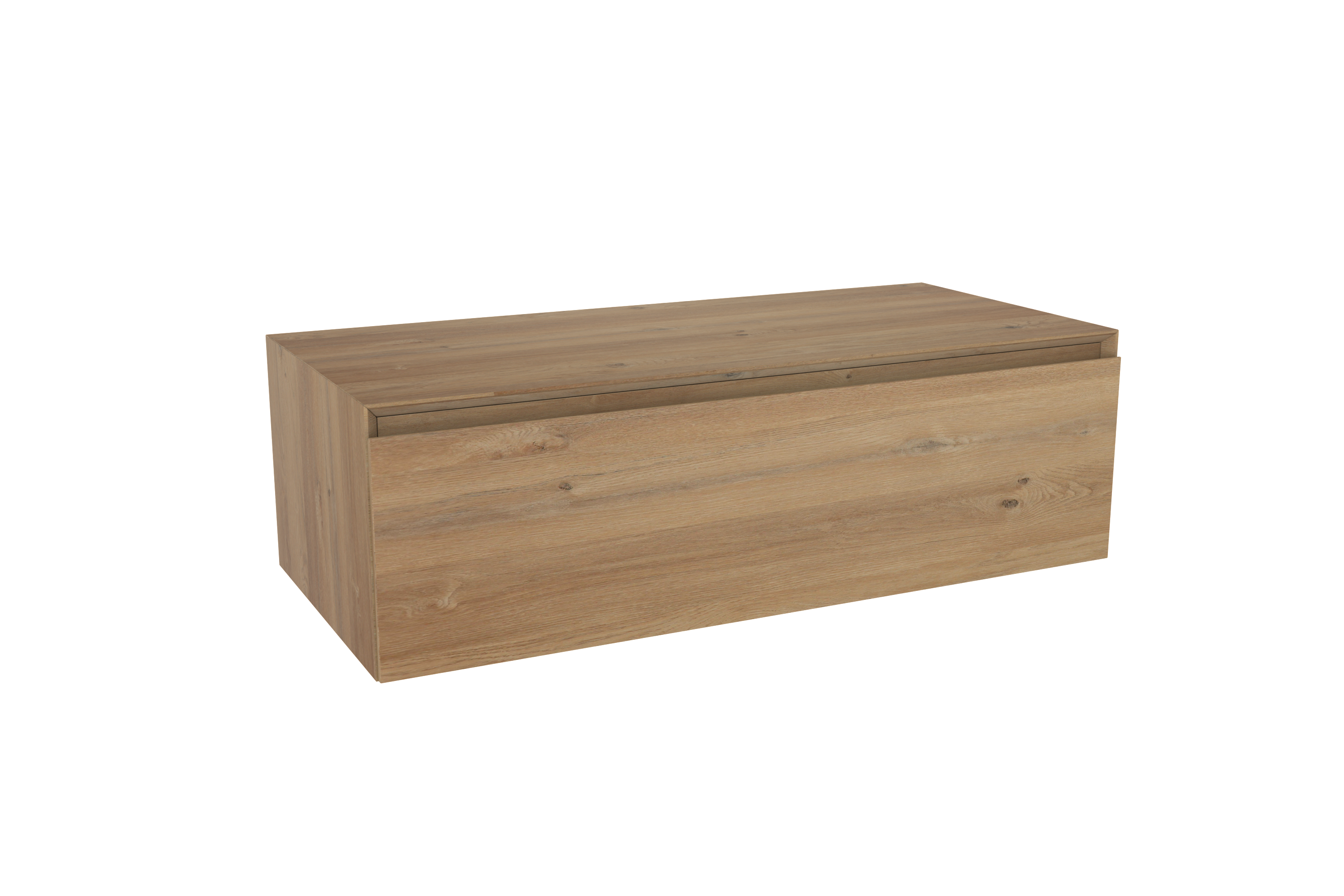 Storke Edge Modulo zwevende wastafelonderkast 105 x 48 cm ruw eiken 1 lade