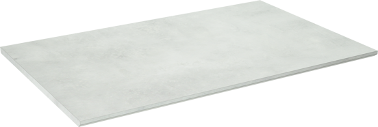 Storke Edge tablette simple mélaminé béton gris argent 85 x 52 cm