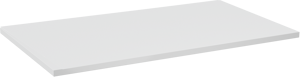 Linie Lado enkel wastafelblad mat wit composiet marmer 80 x 46 cm