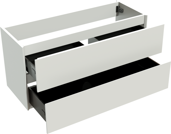 Storke Edge meuble sous-vasque suspendu 100 x 40 cm blanc mat 2 tiroirs
