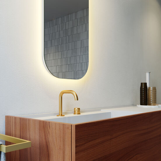 Blaufoss Pavilion Flat robinet de lavabo Brushed Gold