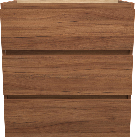 Balmani Lucida meuble sous-lavabo a poser 75 x 55 cm noyer 3 tiroirs