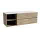 Storke Edge badkamermeubel met Tavola wastafelblad voor waskom(men)