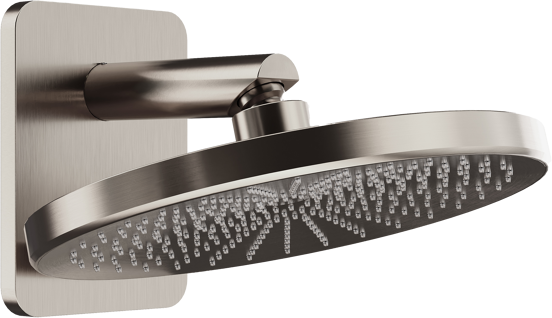 Blaufoss Onos 250 Tête de douche rond 25 cm avec bras de douche support mural brushed CoolMetal