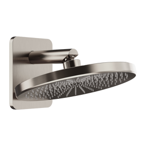 Blaufoss Onos 250 Duschkopf 25 cm, Wandmontage, mit Brausearm, Brushed CoolMetal