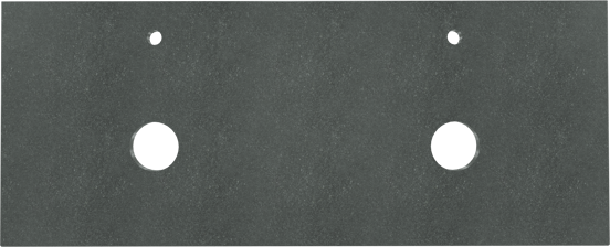Balmani Rock dubbel wastafelblad verzoete graniet 135 x 55 cm