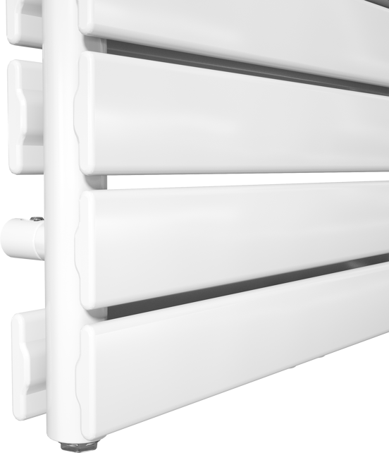Vipera Vulcan dubbele handdoekradiator 60 x 123 cm elektrische verwarming hoogglans wit zij- en middenaansluiting 1.256W, weerstand inbegrepen