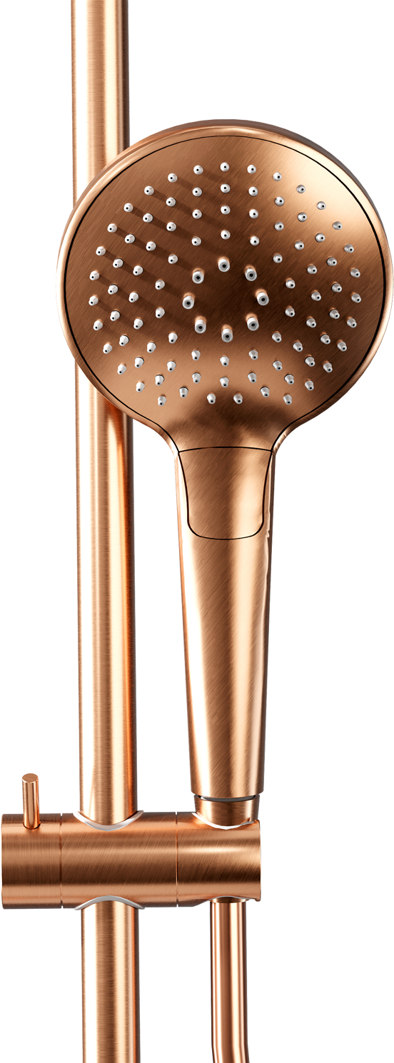 Blaufoss Round 300 colonne de douche de pluie mitigeur thermostatique Brushed Rosegold