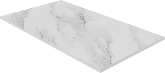 Luca Varess Suite Duschwanne 160 x 90 cm Marmorkomposit Marble White 