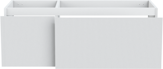 Balmani Fila meuble sous-vasque suspendu 135 x 55 cm asymétrique à droite blanc mat 4 tiroirs