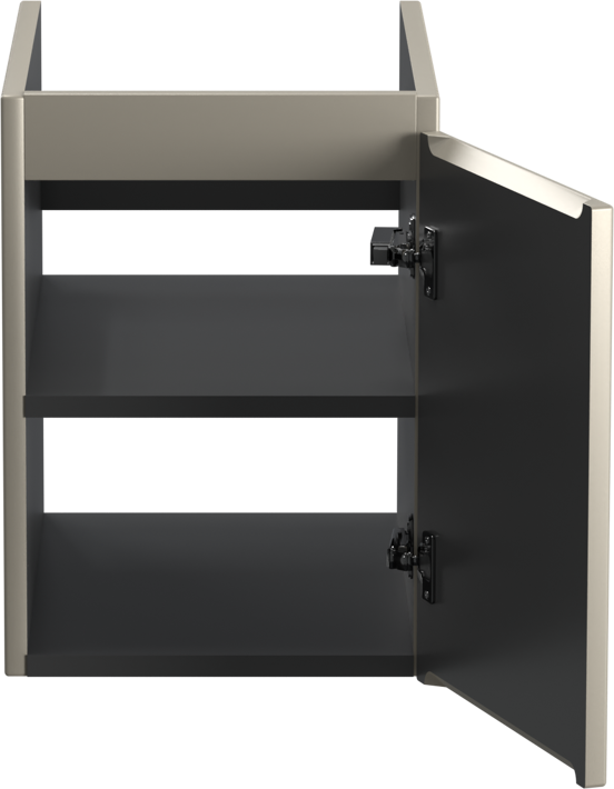Storke Ribs zwevende wastafelonderkast 35 x 52 cm zijdegrijs