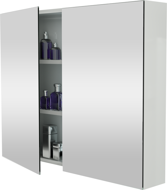 Storke Reflecta spiegelkast 95 x 75 cm hoogglans wit