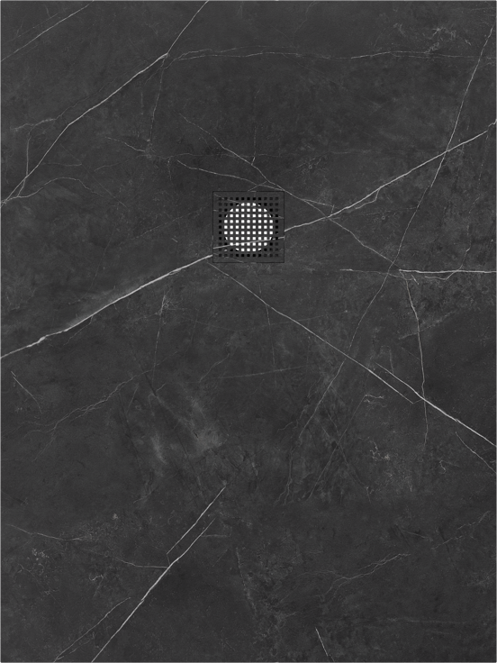 Luca Varess Suite douchebak 120 x 90 cm composietmarmer Marble Dark 