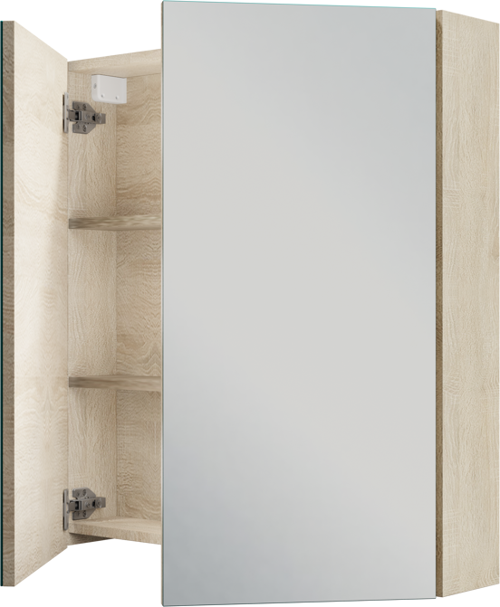 Linie Montro spiegelkast 70 x 75 cm witte eik