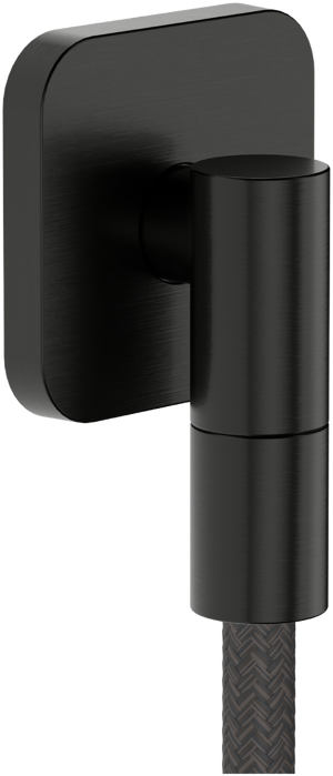 Hansgrohe FixFit Fine Q doucheslangaansluiting 1/2" Brushed Black Chrome
