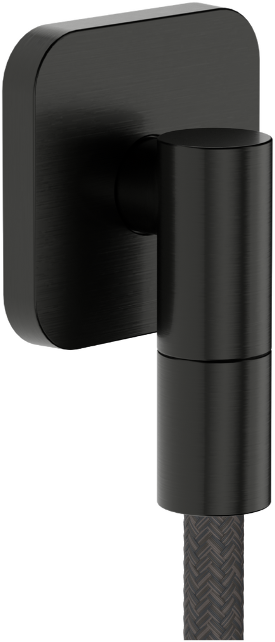 Hansgrohe FixFit Fine Q doucheslangaansluiting 1/2" Brushed Black Chrome