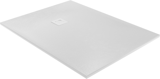 Balmani Vega receveur de douche 120 x 90 cm marbre composite blanc mat texture ardoise