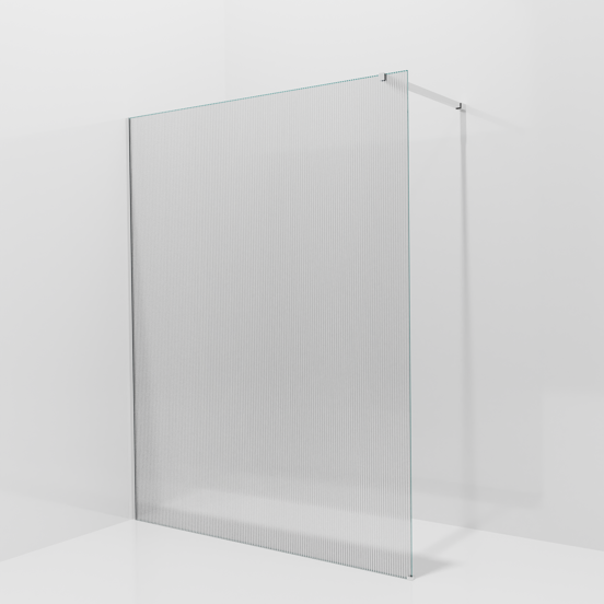 Balmani Modular Walk-In Dusche: 160 x 200 cm, Ribs, inklusive Coating, Profil Chrom glänzend
