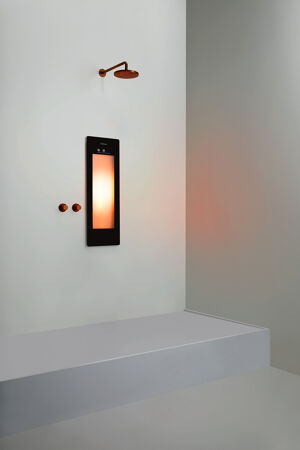 Sunshower One S encastrable en noir avec lumière infrarouge